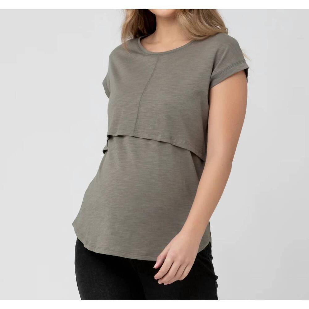 NEW RIPE richie nursing tee in moss